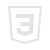 CSS logo. Shield logo with 3 in negative space.